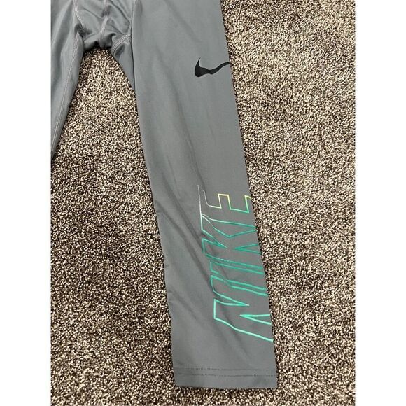 Nike dri-fit Compression 3/4 Length Running Training Tights (Youth XL) gray - Picture 2 of 4